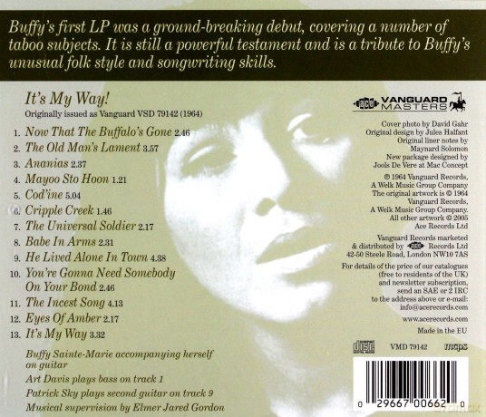 Buffy Sainte-Marie: iT's My Way [CD]