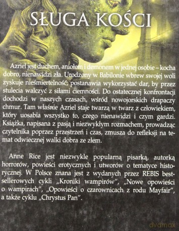 Sługa Kości - Anne Rice [KSIĄŻKA]