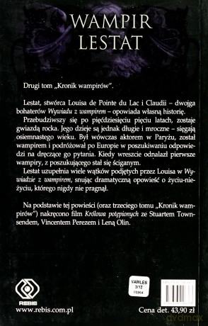 Wampir Lestat - Anne Rice [KSIĄŻKA]