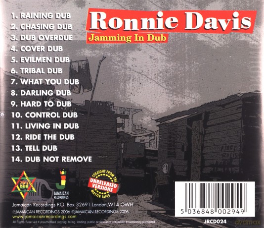 Ronnie Davis: Jamming In Dub [CD]