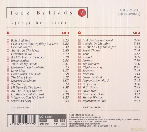 Django Reinhard: Jazz Ballads, a Little Love, a Little Kiss, September Song [2CD]