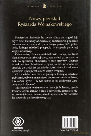Na Zachodzie Bez Zmian - Maria Erich Remarque [KSIĄŻKA]