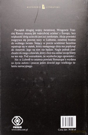 Noc W Lizbonie - Maria Erich Remarque [KSIĄŻKA]