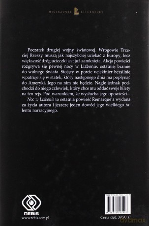 Noc W Lizbonie - Maria Erich Remarque [KSIĄŻKA]