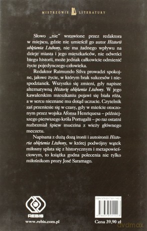 Historia Oblężenia Lizbony - Jose Saramago [KSIĄŻKA]