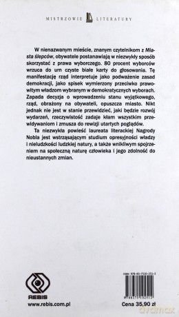 Miasto Białych Kart - Jose Saramago [KSIĄŻKA]