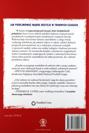 6 Najważniejszych Decyzji, Które Kiedykolwiek Podejmiesz - Sean Covey [KSIĄŻKA]