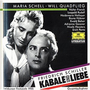 Friedrich Schiller: Kabale Und Liebe Schell/quadflieg/+ [2CD]