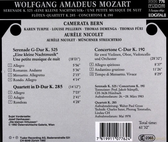 Camerata Bern: Kleine Nachtmusik, Eine U.a. [CD]