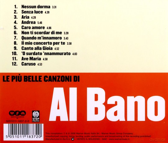 Albano Carrisi: Le Piu Belle Canzoni Di [CD]