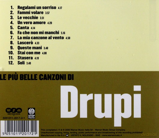 Drupi: Le Piu' Belle Canzoni Di Dru [CD]