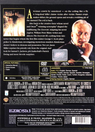 Egzorcysta 3 [DVD]