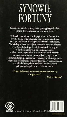 Synowie Fortuny - Jeffrey Archer [KSIĄŻKA]
