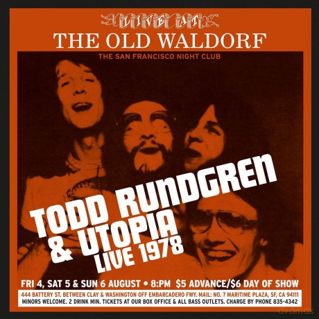 Todd Rundgren: Live at the Old Waldorf San Francisco - August 1978: Deluxe Edition [2CD]