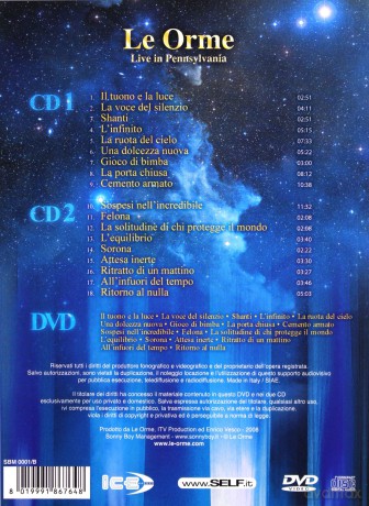Le Orme: Live in Pennsylvania 2cd+Dvd [3CD]