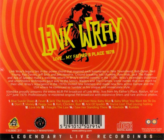 Link Wray: Live My Father S Place 1979 [CD]