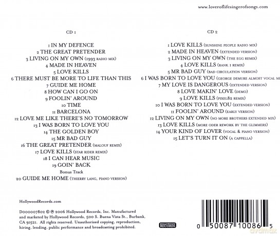 Freddie Mercury: Lover of Life.[2CD]