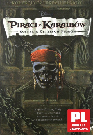 Piraci z Karaibów Quadrilogy BOX: Klątwa czarnej perły / Skrzynia umarlaka / Na krańcu świata / Na nieznanych wodach [BOX] [4DVD]