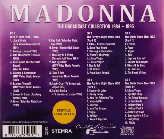 Madonna - The Broadcast Collection 1984-1995 (5) [CD]