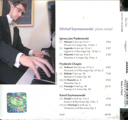 Michał Szymanowski: Piano Recital [CD]