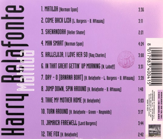 Harry Belafonte: Matilda [CD]