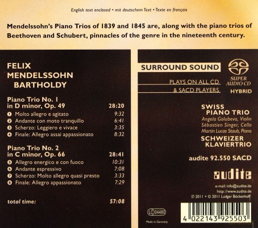 Mendelssohn: Mendelssohn: Piano Trios [CD]