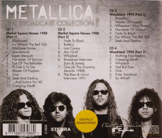 Metallica: Metallica - The Broadcast Collection 1988-1994 [4CD]