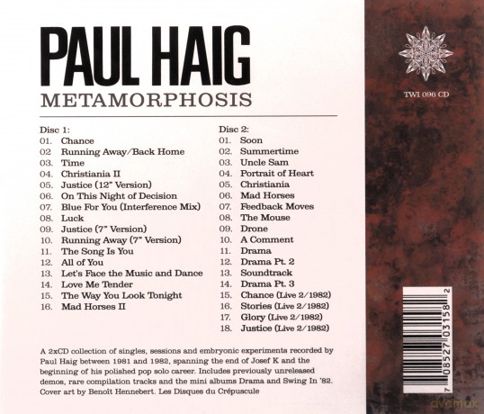 Paul Haig: Metamorphosis [2CD]