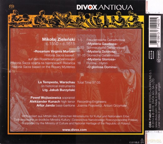 M. Zielenski: Mikolaj Zielenski: Rosarium Virginis Mariae [CD]