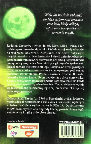 Książę Mgły - Carlos Ruiz Zafon [KSIĄŻKA]