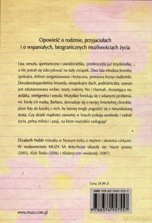 To, co chcę przekazać moim córkom - Elizabeth Noble [KSIĄŻKA]