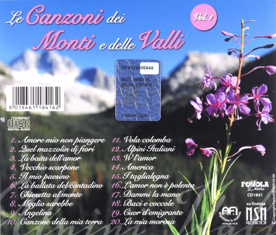 Monti E Valli 1 [CD]