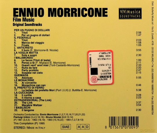 Ennio Morricone: Morricone Film Music [CD]