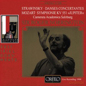 Wolfgang Amadeus Mozart: Mozart - Symphony No 41. Stravinsky - Danses Concertantes [CD]