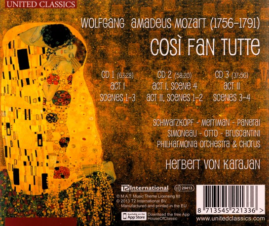 Wolfgang Amadeus Mozart: Mozart; Cosi Fan Tutte [3CD]