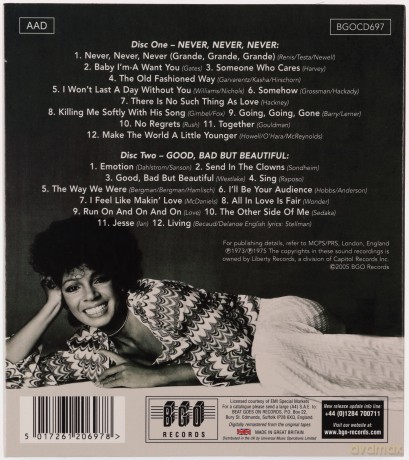 Shirley Bassey: Never Never/Good Bad But [2CD]