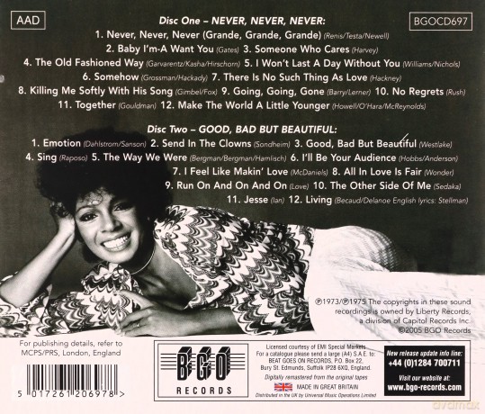 Shirley Bassey: Never Never/Good Bad But [2CD]