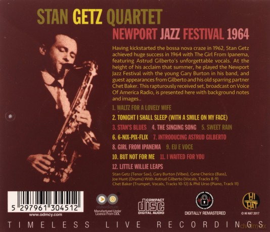 Stan Getz: Newport Jazz Festival 1964 [CD]