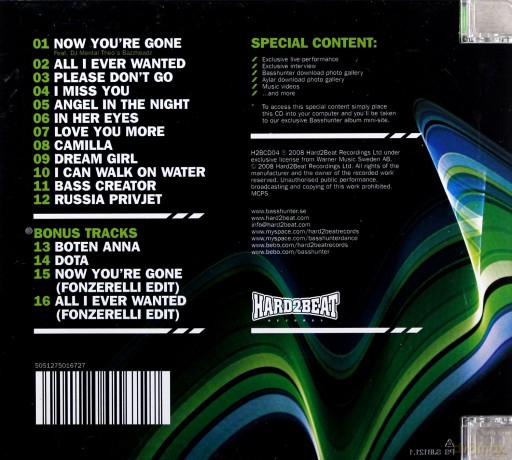 Basshunter: Now You're Gone - the Album [CD]