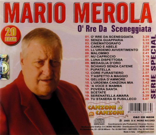 Mario Merola: O' Rre Da Sceneggiata [CD]