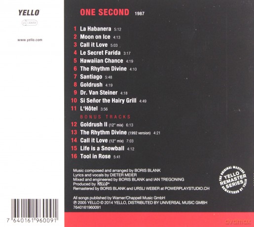 Yello: One Second -Remast- [CD]