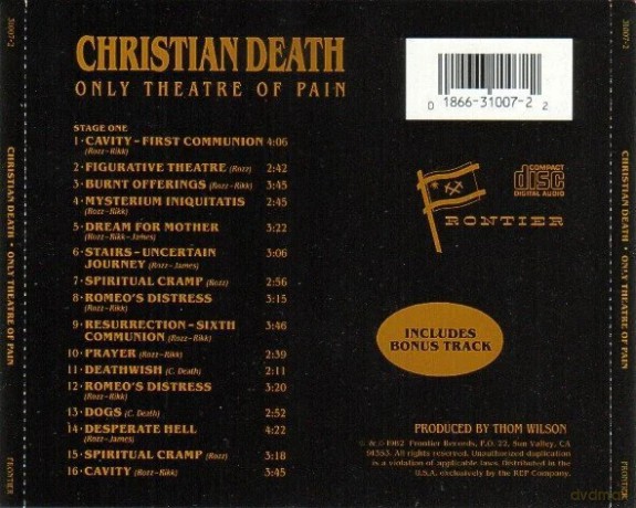 Christian Death: Only Theatre of Pain [CD]
