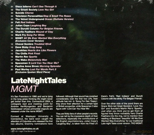 MGMT - Late Night Tales [CD]