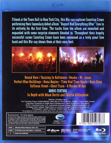 Counting Crows: August & Everything After - Live At Town Hall [Blu-Ray]