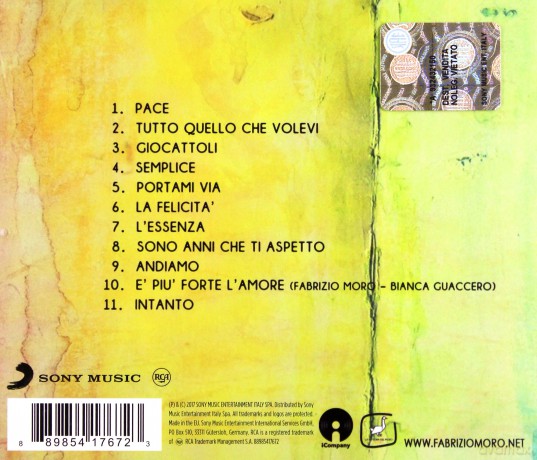 Fabrizio Moro: Pace [CD]