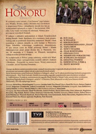 Czas Honoru sezon 4 (odcinki 40-52) [BOX] [4DVD]