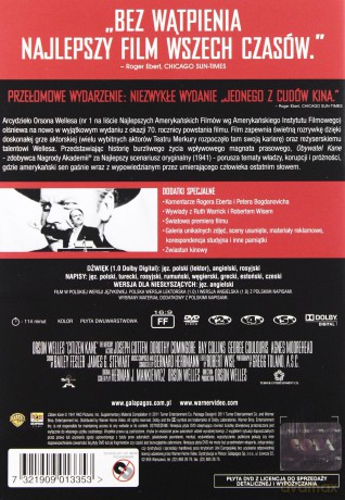Obywatel Kane (wydanie jubileuszowe - 70 rocznica) [DVD]
