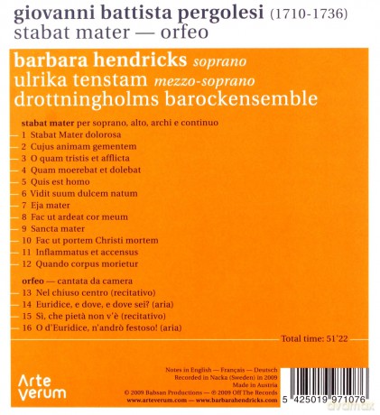 Barbara Hendricks: Pergolesi: Stabat Mater [CD]