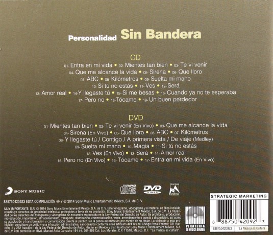 Sin Bandera: Personalidad [CD]