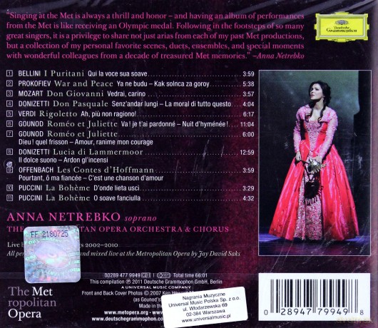 Anna Netrebko: Live At Metropolitan Opera (Polska Cena) [CD]